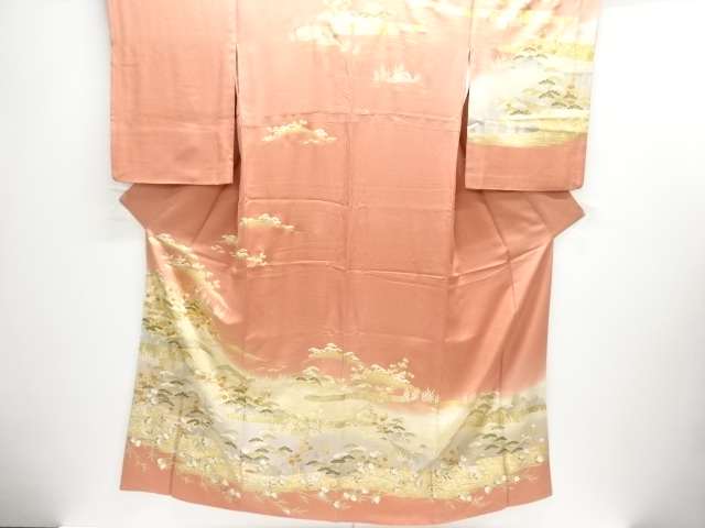 JAPANESE KIMONO / HOMONGI / KINSAI / EMBROIDERY / BRIDGE